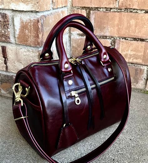 Natalie Leather Barrel Bag 